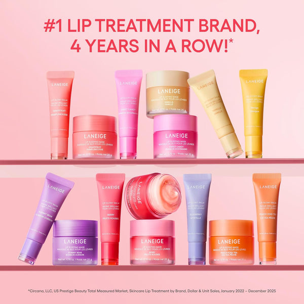 LANEIGE Lip Glowy Balm | Sheer Tinted Lip Treatment Balm Tube Berry
