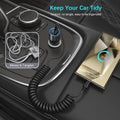 USB to USB C Cable Coiled Car Charger, C Charger Fast Charging Cord 3Ft for Carplay 60W 3A Retractable Auto USB a to USB C for Iphone 16 15 Galaxy