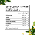 Betterbrand Mullein Tea Bags for Lung Detox - Respiratory Support with Thyme, Elderberry, Ginseng, Ginger, Caffeine Free Herbal Blend - 15 Tea