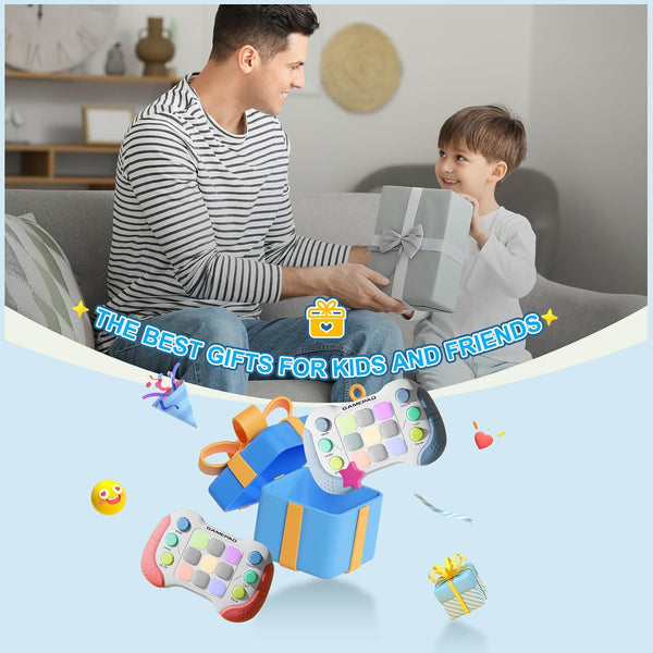 Upgraded Flashing Handheld Game for Kids, Fast Push Fidget Game Toy, Quick Push Light Up Fidget Electronic Console for Teens, Birthday Gifts for