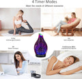 Essential Oil Diffuser 150ML -3D Firework Glass Aromatherapy Diffusers for Essential Oils with 4 Timer Setting Auto Shut-Off Silent Operation 7