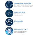 Cerave 100% Mineral Sunscreen SPF 50, Face Sunscreen with Zinc Oxide & Titanium Dioxide, Hyaluronic Acid + Niacinamide + Ceramides, Oil Free,