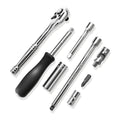 DNA MOTORING TOOLS-00144 72-Piece 1/4" Drive Socket Set with Ratchets, Adapters, Extensions - 4mm -14mm, 5/32 Inch- 9/16 Inch, Cr-V 72 PCs Drive