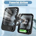 Portable Travel Fan for Sleeping, 6.8" Small Desk Fan Quiet Black