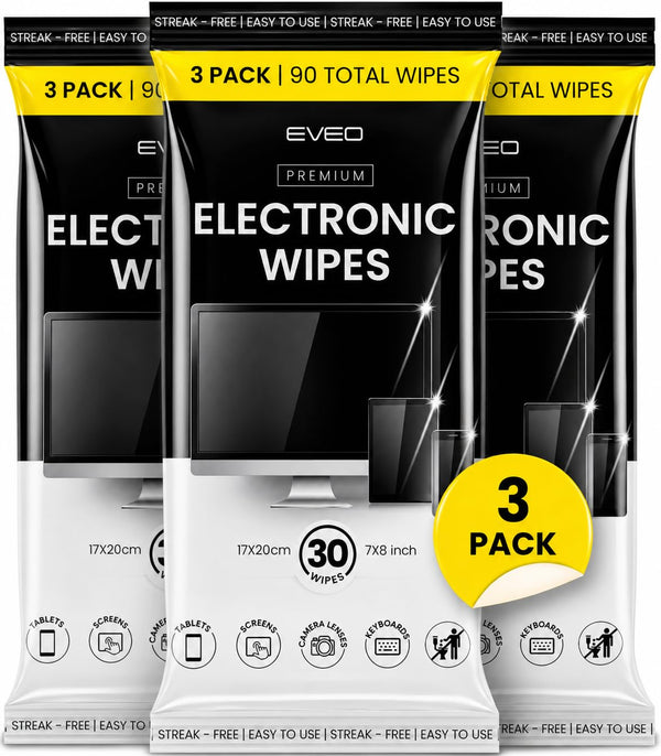 EVEO Electronic Wipes Screen Cleaner - Screen Wipes TV Screen Cleaner Wipes, Computer Screen Wipes, Laptop Screen Cleaner, ipad & Monitor Cleaner,