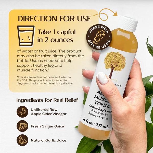 Caleb Treeze Old Amish Muscle Tonic 8 oz (Pack of 2) 8 Fl Oz (Pack of 2)