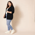 Amazon Essentials Women's Lightweight Long-Sleeve Open-Front Long Cardigan Sweater, Regular Fit X-Large Black