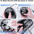 Zuvas Desk Fan Quiet Small USB Fan, Portable 4 inch Metal Fan, 2 Speed | USB Powered Electric Fan, 360° Rotation, Quiet Operation, Mechanical