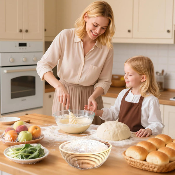 Homelove 300pcs Bowl Covers Bread Proofing - Plastic Wrap for Food Sourdough Bread Baking Rising Elastic Reusable Plate Covers Outdoor Food Fresh