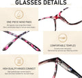 SIGVAN Ladies Reading Glasses Blue Light Blocking Spring Hinge Fashion Pattern Print Eyeglasses for Women