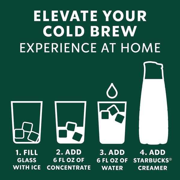 Starbucks Cold Brew Coffee Concentrate, Signature Black, 100% Arabica, Multi-Serve Bottle (32 Fl Oz)