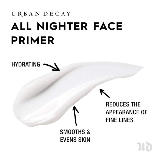 Urban Decay All Nighter Longwear Face Primer - Smoothing & Hydrating Base for Foundation Face Makeup, Sheer & Lightweight, Helps Smooth & Even