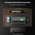 3 in 1 Keyboard Stand W/Wrist Rest and Storage Tray - Klearlook [Ultra Comfortable] PU Leather Wrist Pad & Acrylic Keyboard Riser, 16.9X7.3 Inch