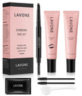 Eyebrow Color Kit with Brow Color & Eyebrow Pencil, 2-in-1 Natural Effects Eyebrow Makeup Set, Easy & Safe to Use 10ml - #01ZM Black Brown