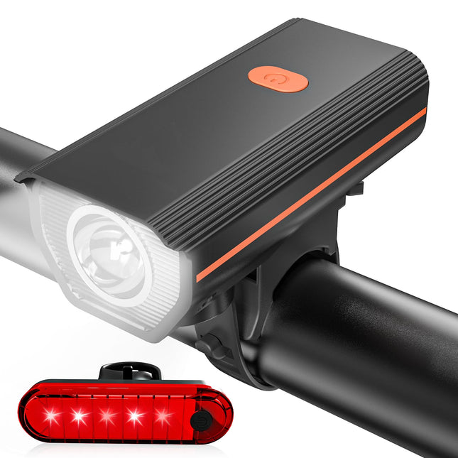 Rechargeable Bike Lights, Ultra Bright Bicycle Lights for Night Riding, Road Mou