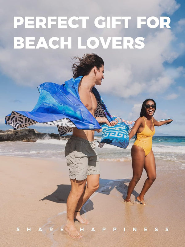 OCOOPA Microfiber Beach Towel For Swimming Pool, Camping, Picnic, Yoga Gym Sports, Fast Drying Extra Large 71" x 32" Sand Free Super Lightweight