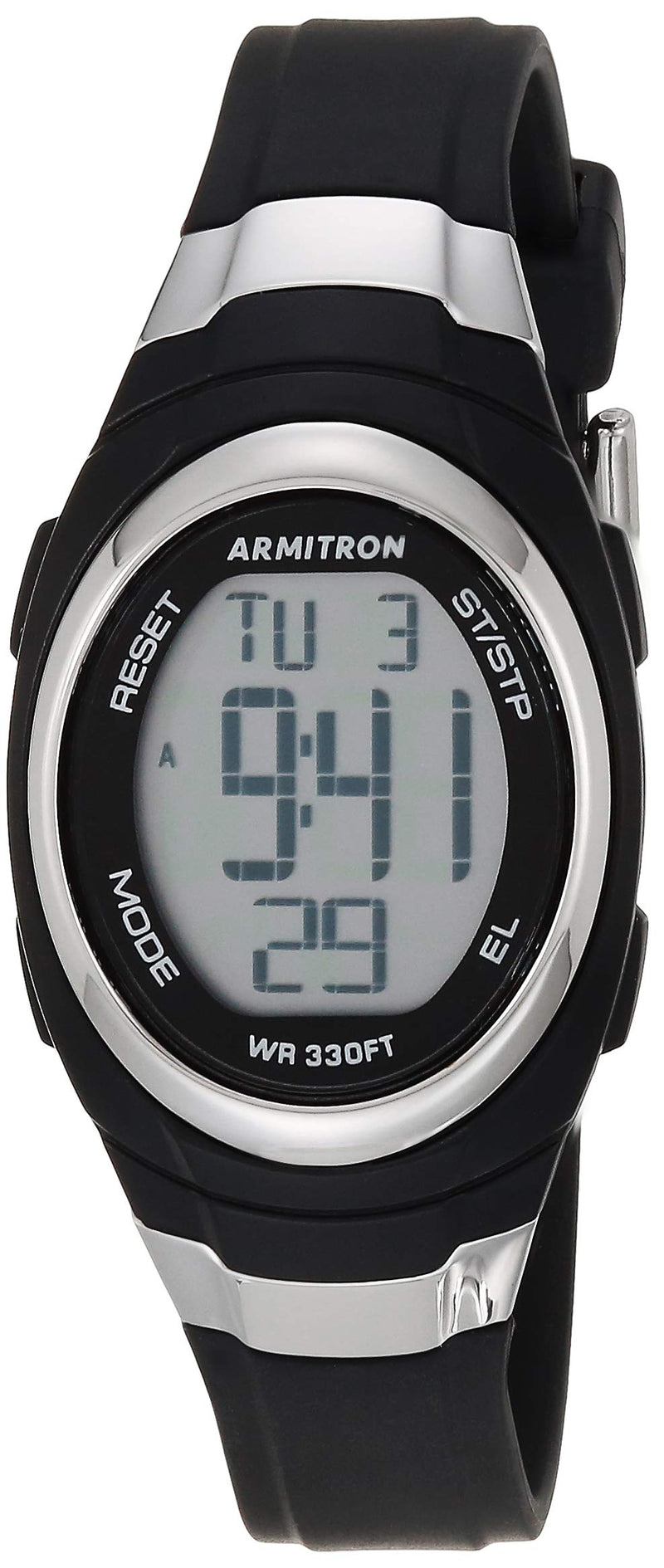 Armitron Sport Women's Digital Chronograph Resin Strap Watch, 45/7034 Black