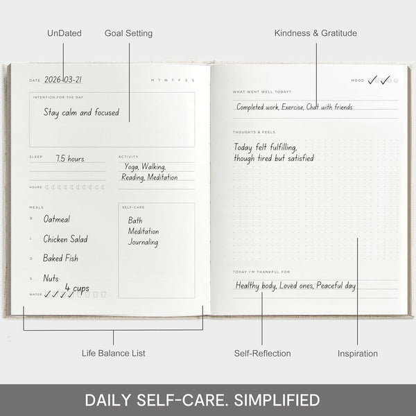 And per Se Wellness Journal, 91 Days Self-Care Journal to Practice Positive Thinking, Mindfulness & Reflection, Undated Daily Wellness Planner for