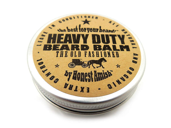 Honest Amish - Heavy Duty Beard Balm - 2 Ounce - Beard Conditioner | Leave-in beard conditioner with natural oils and butters for softer control;