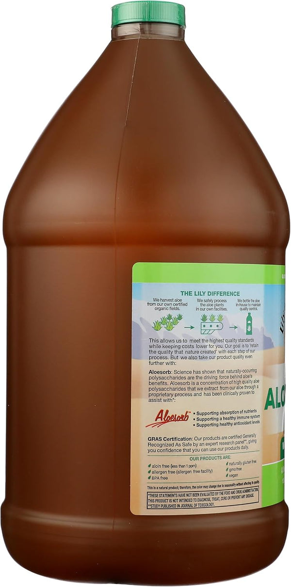 Lily of the Desert Vera Juice - Whole Leaf Filtered Aloe Vera Drink, Non-GMO Aloe Juice with Natural Vitamins, Digestive Enzymes for Gut Health,