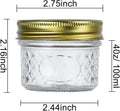 4oz Glass Jars With Regular Lids,Mini Wide Mouth Mason Jars,Clear Small Canning Jars With Gold Lids,Canning Jars For Honey,Herbs,Jam,Jelly,Baby