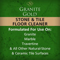 Granite Gold Stone and Tile Floor Cleaner - No-Rinse Deep Cleaning Granite, Marble, Travertine, Ceramic Solution - 32 Ounces (Packaging May Vary)