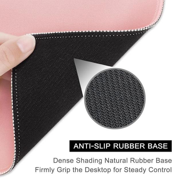 Hsurbtra Mouse Pad, Premium-Textured Square Mousepad 10.2 X 8.3 Inch, Stitched Edge Anti-Slip Waterproof Rubber Pretty Cute Computer Mat for