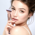 Daubigny Makeup Brushes Dual-ended Angled Foundation Brush Concealer Brush Perfect for Any Look Premium Luxe Hair Rounded Taperd Flawless Brush