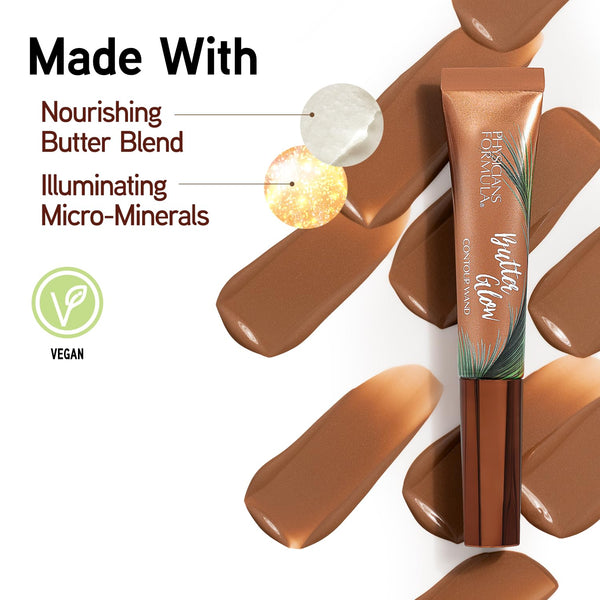 Physicians Formula Butter Glow Contour Wand, Easy Application for Instant Definition, Luxuriously Nourishing & Creamy - Medium to Deep