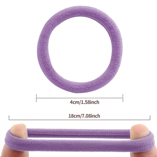 100 Pcs Thick Seamless Hair Ties, Ponytail Holders Hair Accessories for Women Girls No Damage for Thick Hair(Candy Colors) 1 Count (Pack of 100)