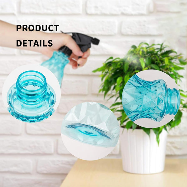 wugongshan 2 Pcs Spray Bottles, 500 ml/17 oz Empty Water Spray Bottles, Plastic Reusable Adjustable Mist Sprayer Squirt Bottles Containers