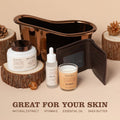 Bath Gifts for Men Dad Birthday Gifts Spa Kit Cedar & Bergamot Mens Gift | Bath Gift Set and Shower Gift Bath and Body Gift Basket Set Mans Gift