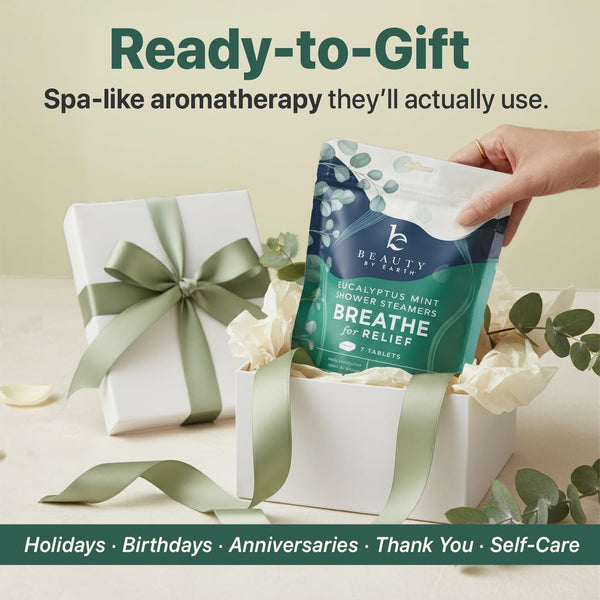 Shower Steamers Aromatherapy - USA Made with Natural & Organic Ingredients Eucalyptus Mint 7 Count (Pack of 1)