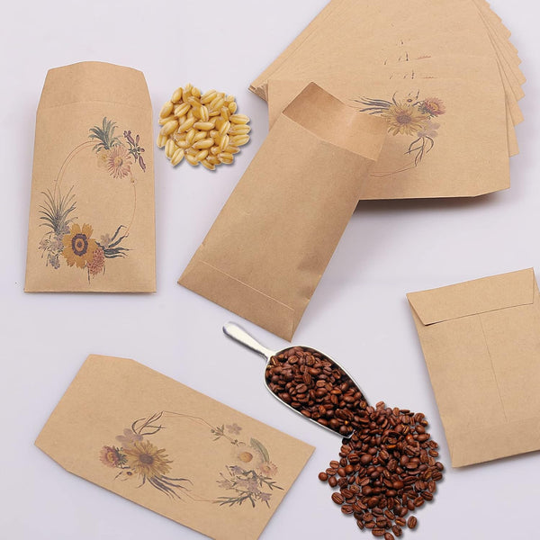 150 Pack Seed Saving Envelopes,Small Paper Envelopes for Seeds,Mini Envelopes,Coin Envelopes,Key Envelopes,Self-Adhesive Kraft Seed Envelopes,Let