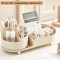 360ÃÂ° Rotating Vanity Makeup Organizer with Brush Holder, Large Spinning Cosmetic Storage for Skincare, Perfumes and Lotions