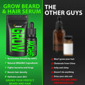 Beard Growth Serum - GROW Maximum XXL Beard Growth Oil for Men -Thickens & Fills Patches - Facial Hair & Scalp Treatment - Beard & Hair Thickening