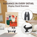 Artliving 4 Inch Black 12pcs/Set Plastic Easels Plate Display Stands Picture Frame Stand Holder Black 4 inch (12 pack)