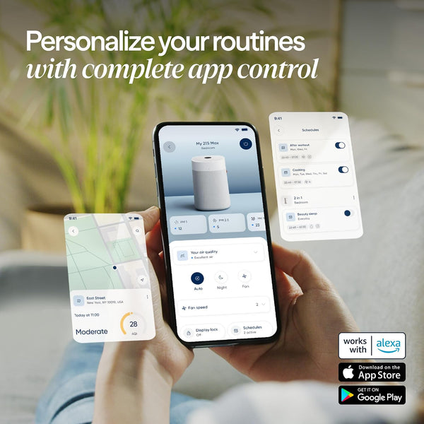 BLUEAIR Blue Pure 311i Max Smart Air Purifier for Medium Rooms up to 2,107 Sq Ft HEPASilent Air Cleaner for Pets Allergies Smoke & Dust WiFi Air