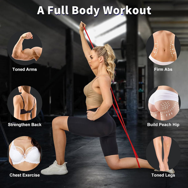 Pull up Assistance Bands Set 5 LBS - 230 LBS, Long Resistance Bands for Pull Ups Working Out, Gym Workout Bands for Men Exercise Muscle Training