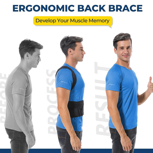 Back Brace Posture Corrector for Women and Men, Back Braces for Upper and Lower Back Pain Relief, Adjustable and Fully Back Support Improve