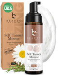 Self Tanner Mousse - USA Made with Natural & Organic Ingredients, Self Tanning Mousse for Dark Fake Tan, Sunless Tanner, Clear & Non Toxic Tanning
