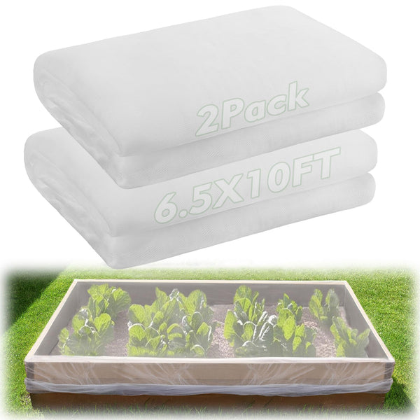 2 Pack 6.5x10ft Garden Netting - Ultra Fine Mesh Plant Covers to Keep Small Animals Pest Out, Bird Barrier Screen for Protecting Vegetables Fruits