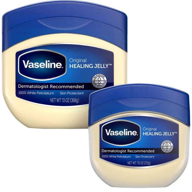 Vaseline Original Healing Jelly, 2-Size Variety Bundle Ã¢ÂÂ Dermatologist Reco