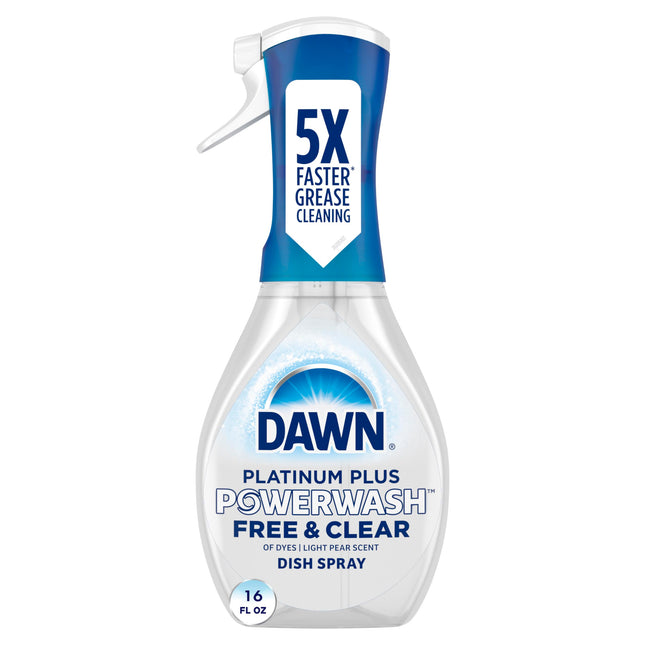 Dawn Powerwash Free & Clear Light Pear Dish Spray, Dish Soap Starter Kit, 16 Fl 
