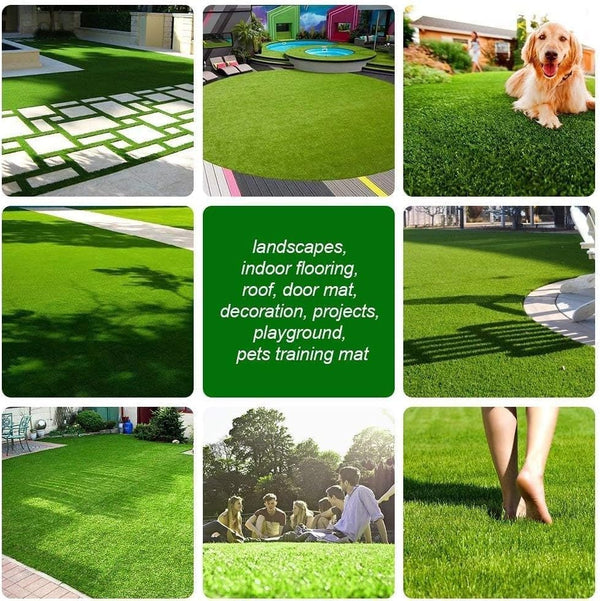 Petgrow Customized Sizes Artificial Grass Turf 3FTX10FT(30 Square FT) - Indoor Outdoor Garden Lawn Landscape Balcony Synthetic Turf Mat - Thick