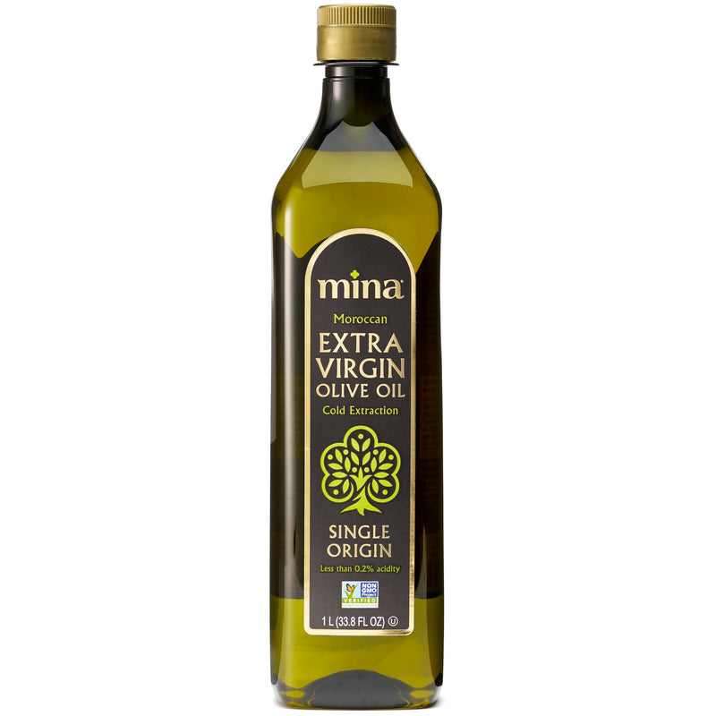Mina Moroccan Olive Oil Extra Virgin 33.8 Fl Oz, Polyphenol Rich, Third Party Tested, Clinically Proven, Single Origin Extra Virgin Olive Oil,