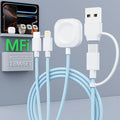 4 in 2 Travel Multi Charging Cable for Apple Watch Charger (6FT/1.8M), Universal Chargers for All Devices Travel Essentials Compatible with Apple