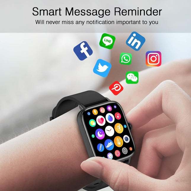Smart Watch for Men Women (Answer/Make Calls) 1.83" Smartwatch for Android Ios Phone Compatible IP67 Waterproof Fitness 