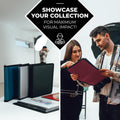 Dunwell Photo Album 8x10 (Black) with Black Mounting Paper, 8 x 10 Photo & Art Portfolio Presentation Book, 24 Clear Sleeves, Each Shows 48 Pages,