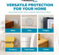 STRONGEST HOME Door Stoppers (Medium) 2" - Door Stop for Wall with Strong Back Adhesive - Quiet and Shock Absorbent Silicone Wall Protectors from